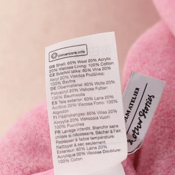 NWT & OTHER STORIES Oversized Wool Blend Overshirt Shacket Pink Size US 6 - Picture 9 of 9